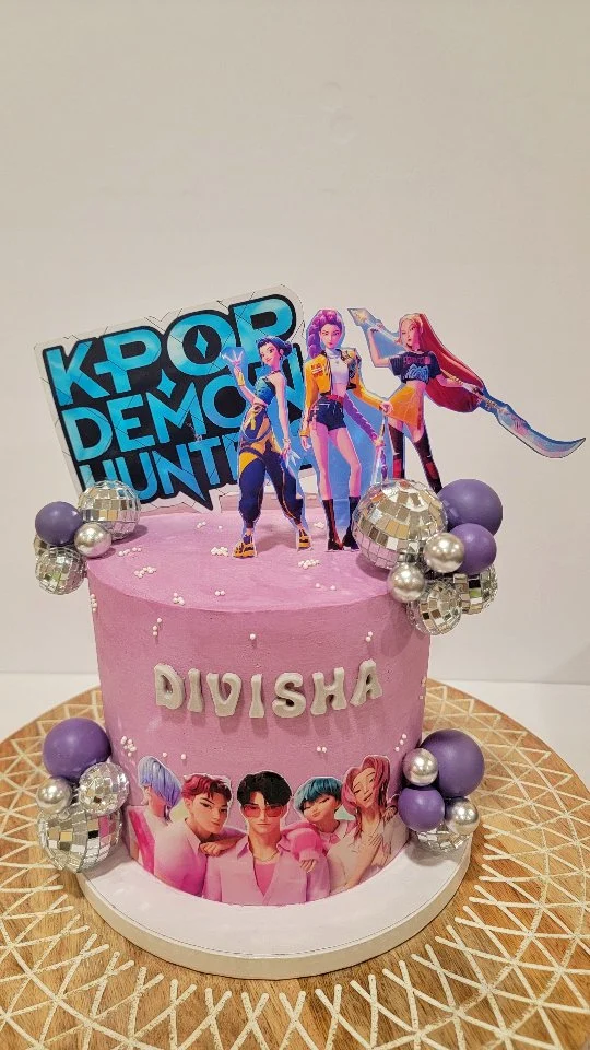 🎂✨ Made my first K-pop demon hunter–themed cake — and it was extra special because it was for my daughter’s 8th birthday! 💖

She wanted her cake inspired by her current favorite movie, and I couldn’t say no. 😍
Inside: a rich eggless Ferrero Rocher cake 🍫🌰

No surprise that she absolutely loved how it looked, and everyone couldn’t stop talking about how amazing it tasted. 🙌
.
.
.
.
.
.
.
.
.
.
#BirthdayCake #8thbirthday #KpopCake #FerreroRocherCake #EgglessCake #BakerMom #KpopFans #ZnLbakes #cake #cakedecorating #bakinglove #instacake #cakestagram #cakesofinstagram #cakeoftheday #cakelover #cakedesign #cakegram #instacakes #homebaker #igers #igersUSA #igersnewengland #igersmassachusetts #igersMA #igerswestford #westfordMA #westfordMAbaker #NewEnglands #MA